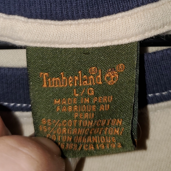 Timberland Logo Shirt Organic Cotton Blend L - Picture 7 of 7